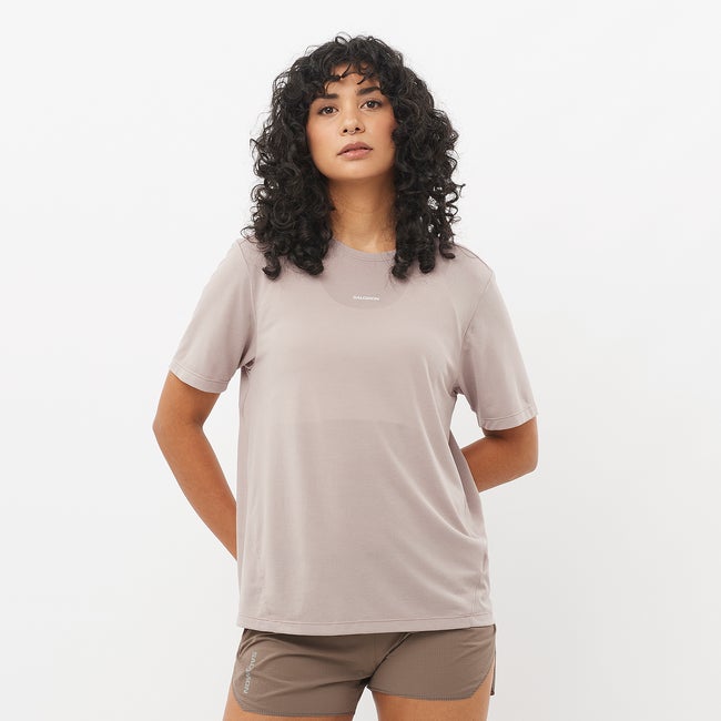 T-shirt Salomon Shakeout Core Tee Lilla | LC2425100