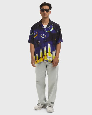 Skjorte Pleasures Pleasures Cerveza Camp Shirt Blå | P25SU001-BLUE, 1