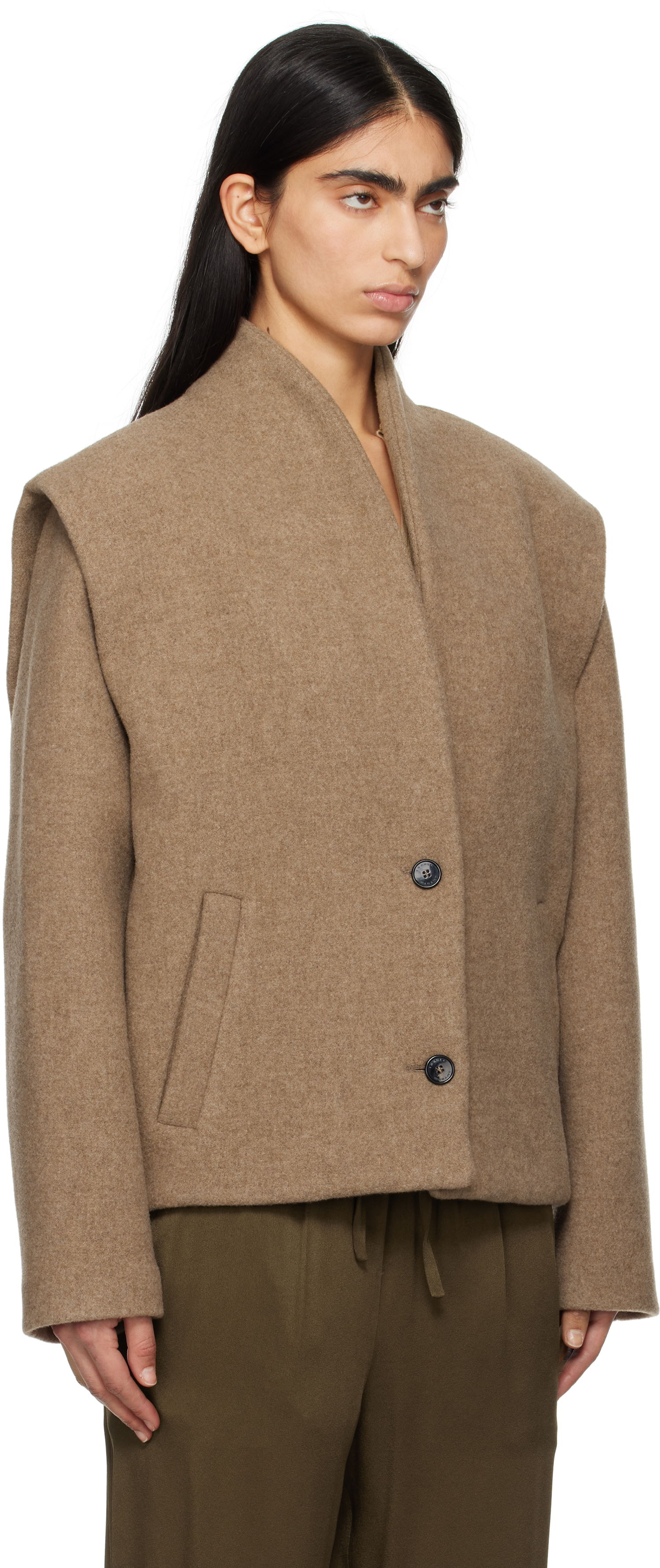 Jakke ISABEL MARANT Isabel Marant Drogo Wool Jacket Brun | VE0040FC-B1D03I, 1