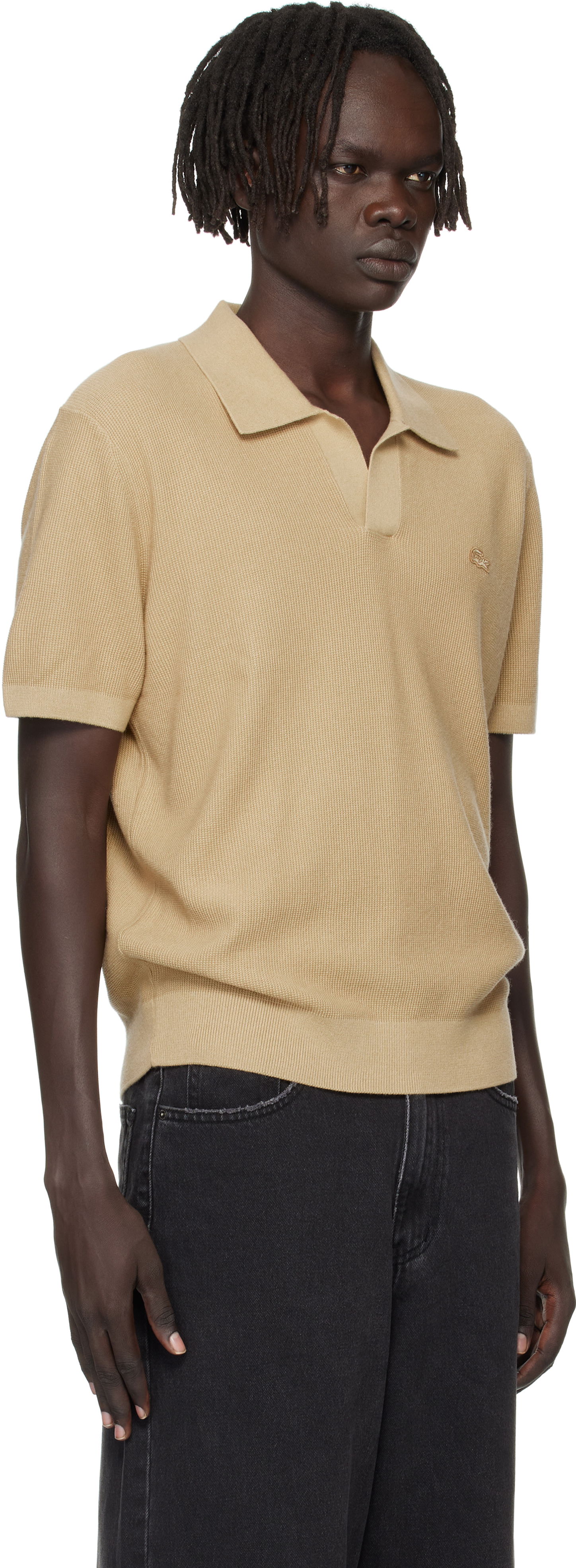 Polo skjorte Lacoste Lacoste Open Collar Polo Beige | AH5186_02S, 1