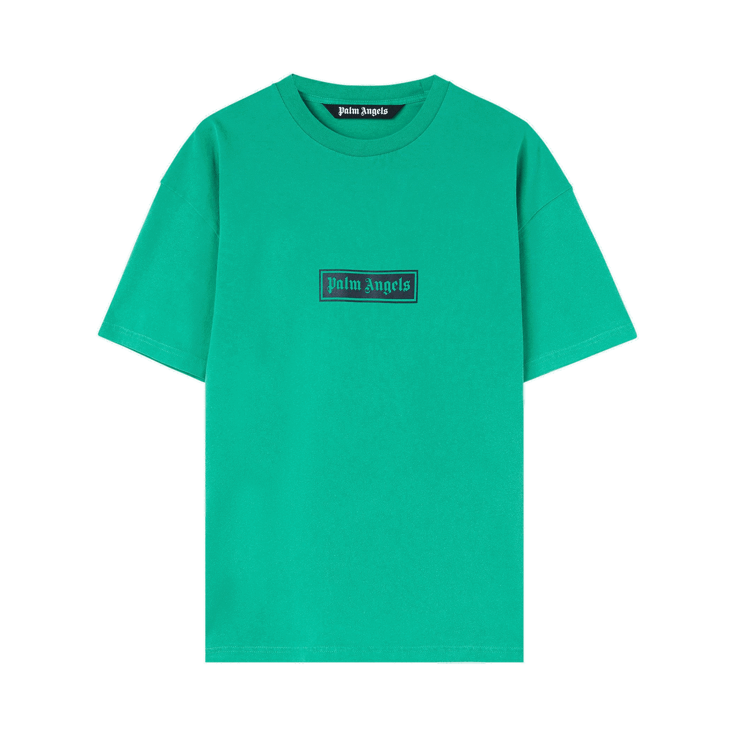 T-shirt Palm Angels Garmet Dyed Box Logo Tee Grøn | PMAA065F22JER0015501, 0
