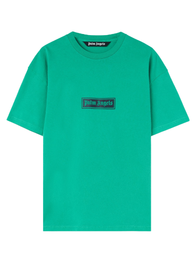 T-shirt Palm Angels Garmet Dyed Box Logo Tee Grøn | PMAA065F22JER0015501