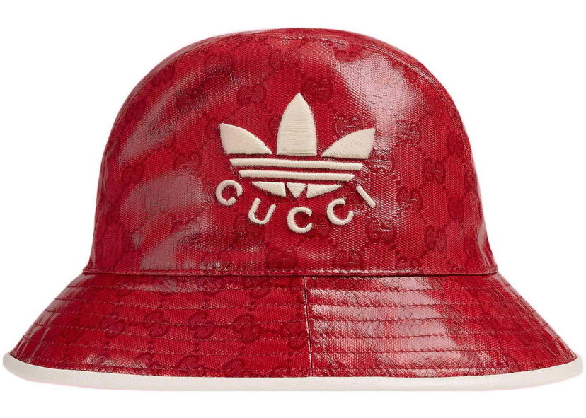 Kasket Gucci adidas x GG Canvas Fedora Red Rød | 728215 3HAN6 6477