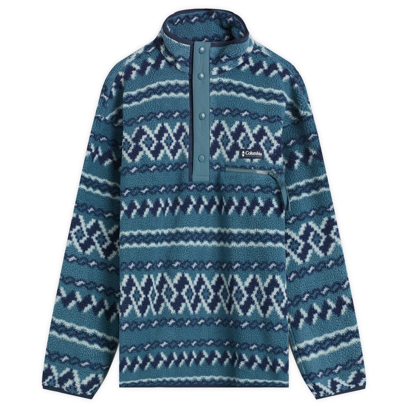 Sweatshirt Columbia Helvetia II Printed Half Snap Fleece Blå | 2098461-429