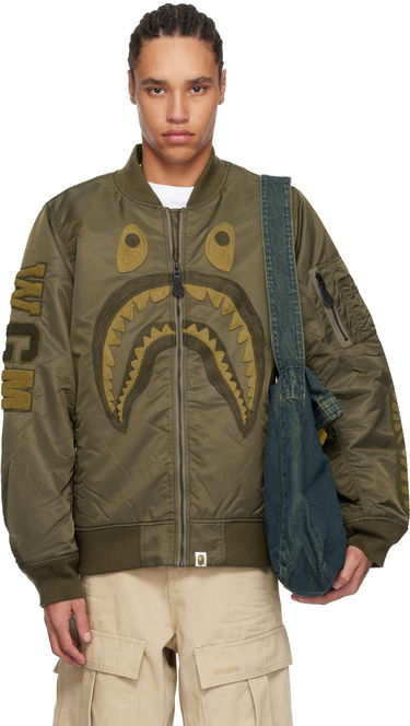 Bomberjakke BAPE BAPE Shark MA-1 Bomber Jacket Grøn | 001HJK801006M, 0