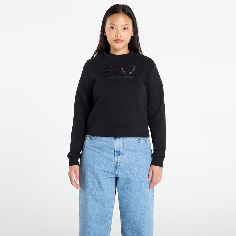 Sweatshirt Emporio Armani EA7 Emporio Armani Train Logo Series Sweatshirt Sort | 7W000542AF16442UC001