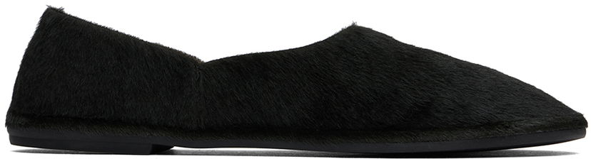 Tøj The Row The Row Canal Slip-On Loafers Sort | F1236-L70