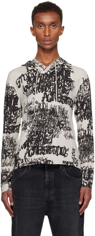 Sweater Acne Studios Acne Studios Printed Hoodie Grå | B60336-, 0