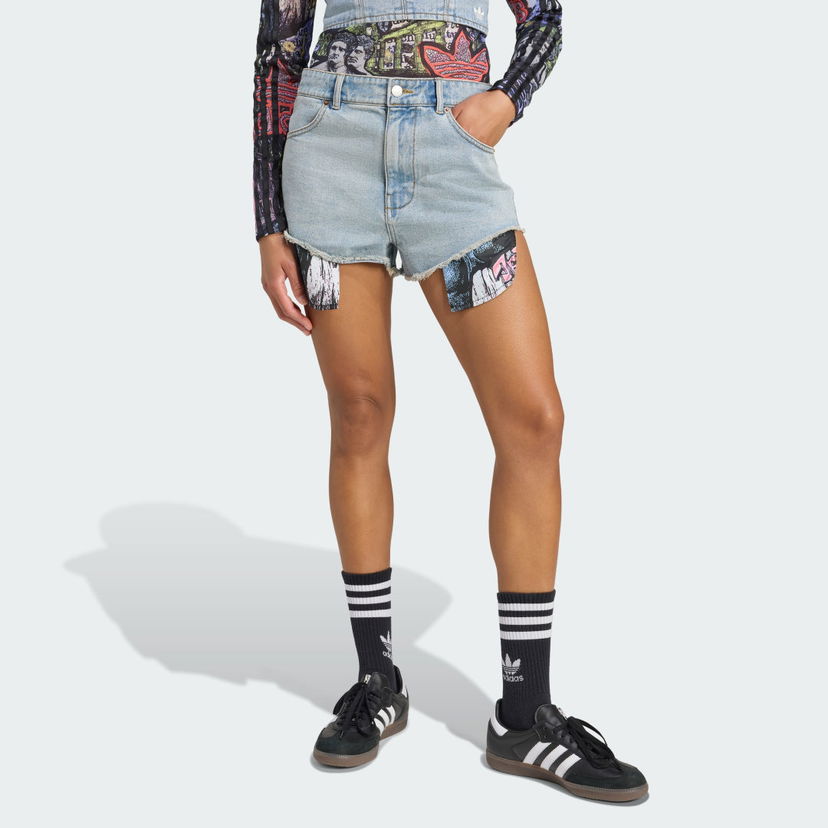 Shorts adidas Performance Jeremy Scott Denim Shorts Blå | JW0831