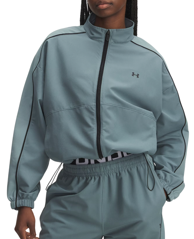 Vindjakke Under Armour Rival Swoven Full-Zip Track Jacket with Contrast Piping Turkis | 6003715-587