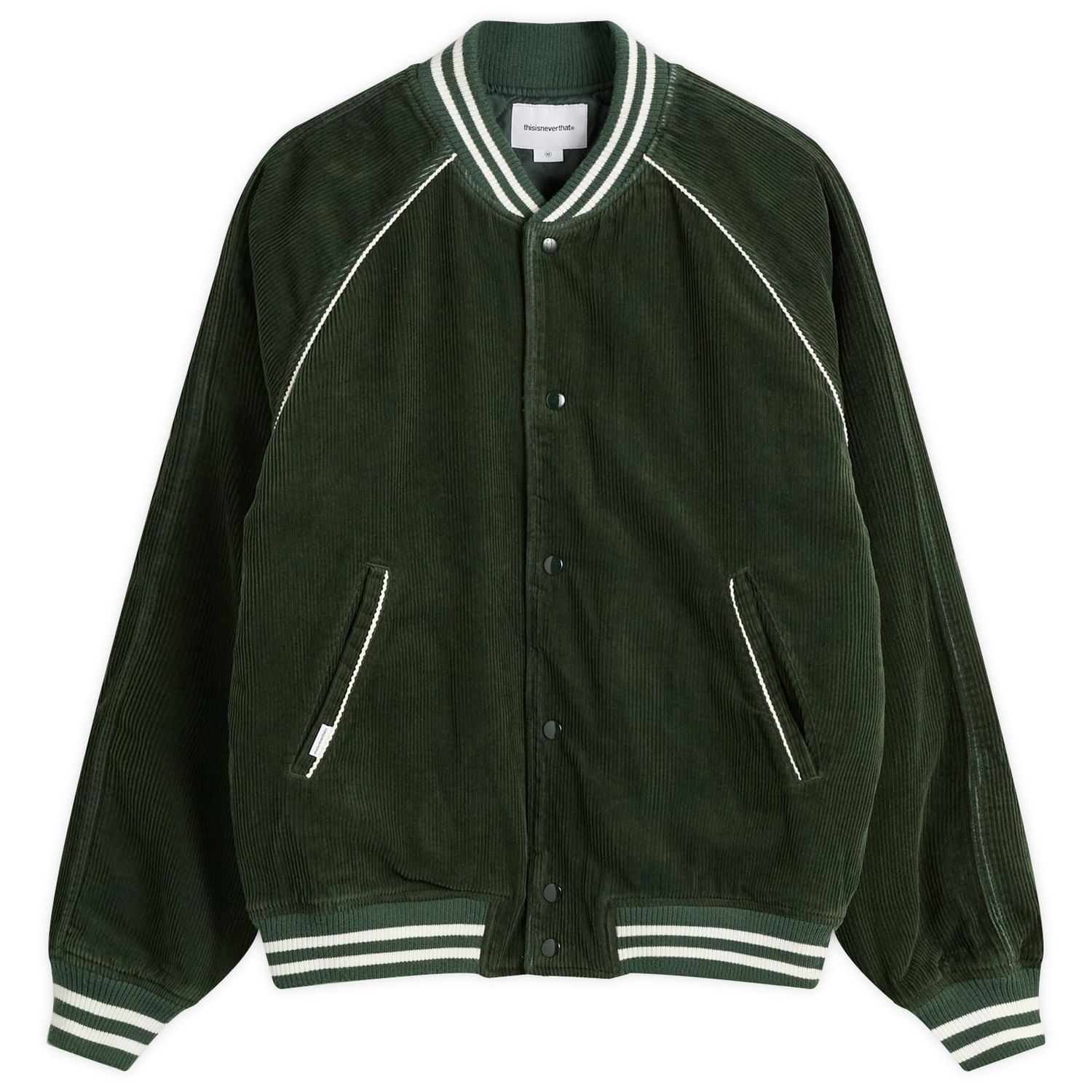 Jakke thisisneverthat Corduroy Varsity Jacket Grøn | TN253WOWHS06-GRN, 1