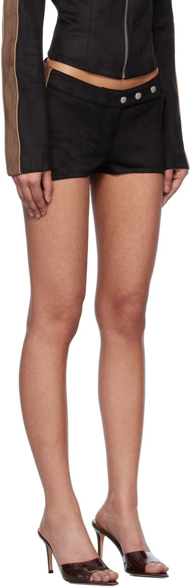 Shorts MISBHV MISBHV Faux Suede Moto Shorts Sort | 250W353, 1