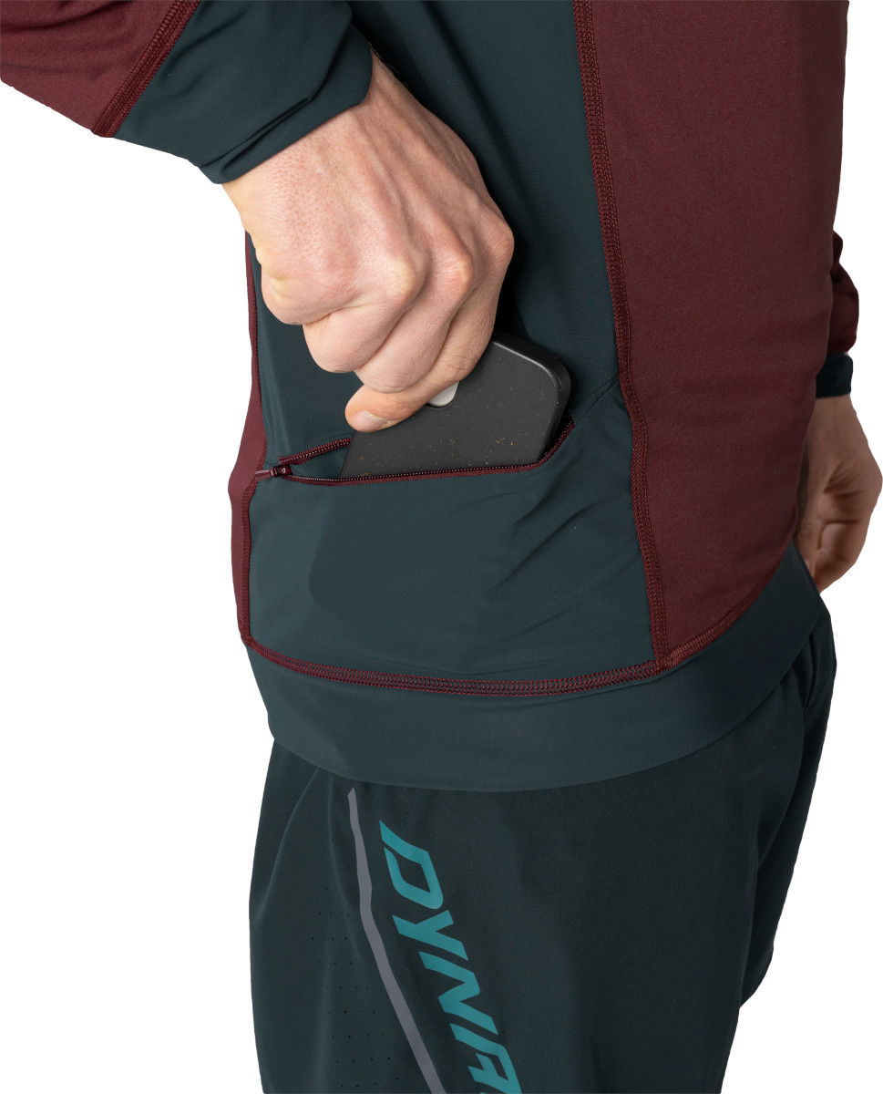 T-shirt Dynafit Hooded T-Shirt Long Sleeve Bourgogne | 08-0000071538-6561, 1