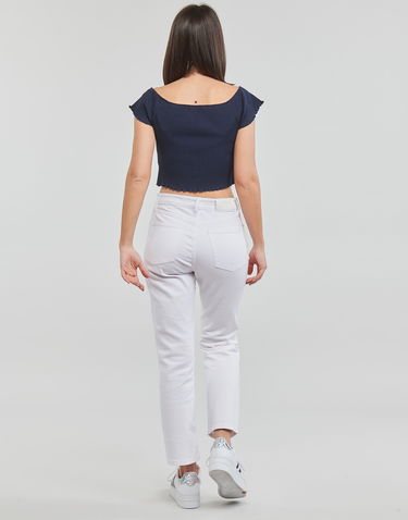 Crop top Tommy Hilfiger CROP RIB OFF SHOULDER TOP Mørkeblå | DW0DW12599C87, 2