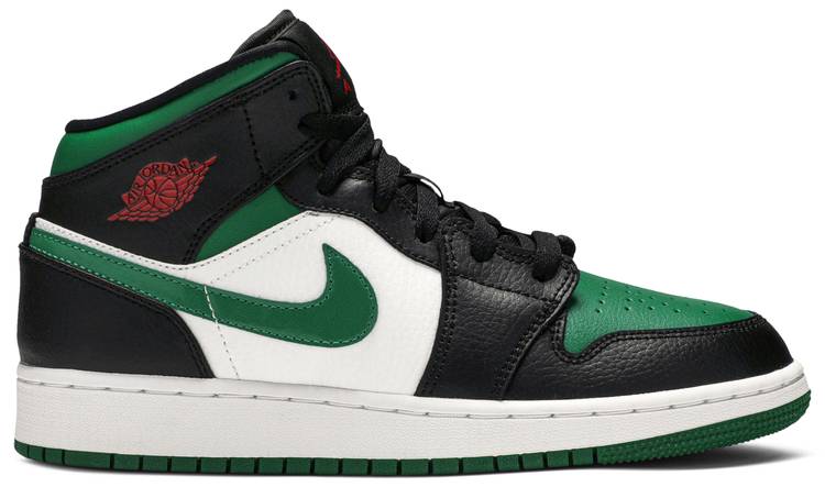 Sneakers og sko Jordan Air Jordan 1 Mid "Black Pine Green" GS Grøn | 554725-067, 1