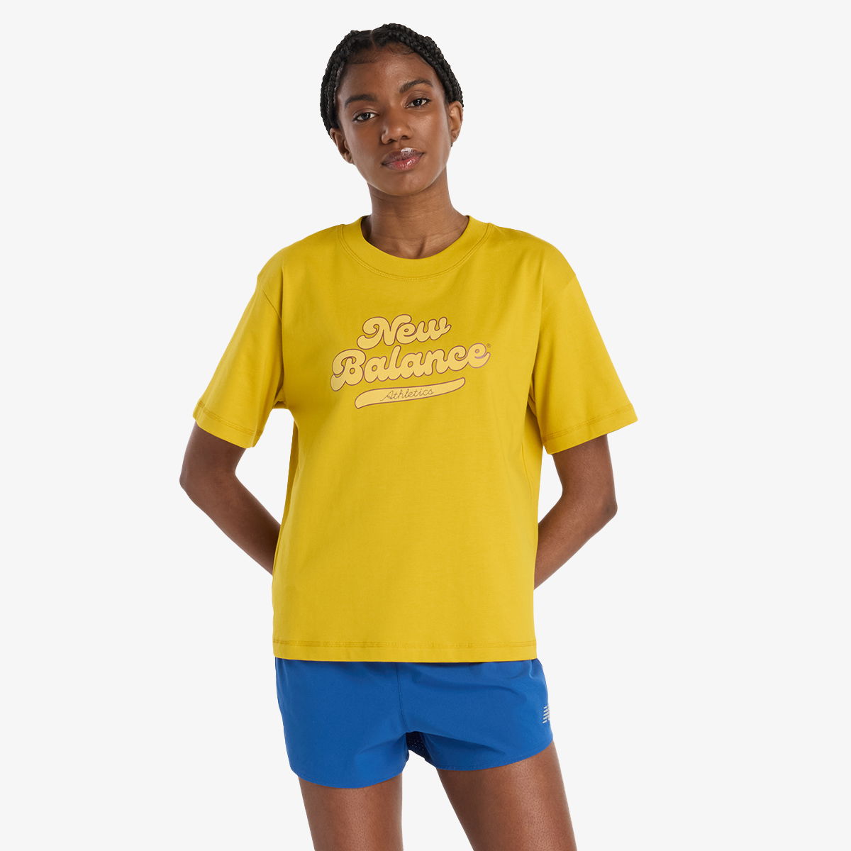 T-shirt New Balance Athletics Legacy T-Shirt Gul | WT53902-BQG, 1
