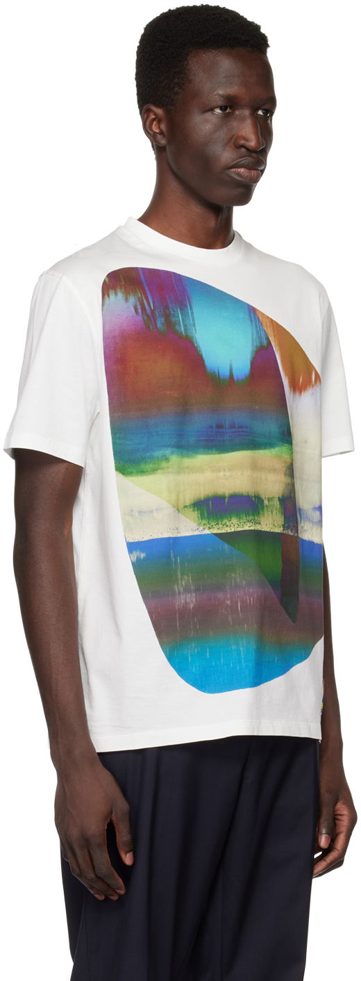 T-shirt Paul Smith Paul Smith Abstract Geometric T-Shirt Hvid | M1R-919T-KP3663-01, 1