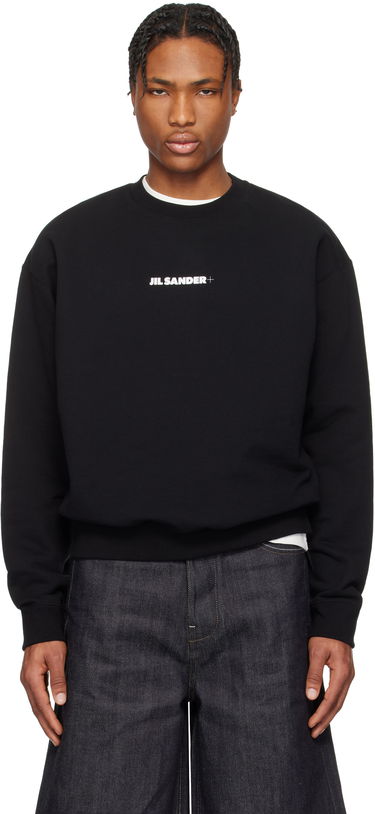 Sweater Jil Sander Jil Sander Logo Sweatshirt Sort | J47GU0132_J20039, 0