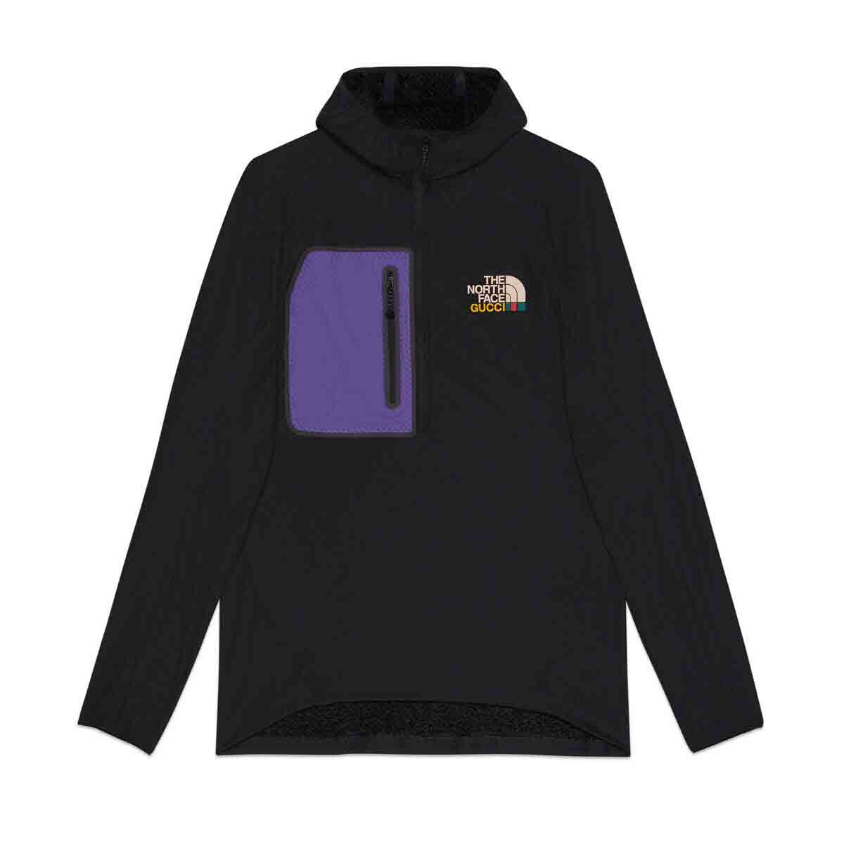 Sweater Gucci The North Face x Fleece Crewneck Sort | 663909 ZM0C1 1071, 0