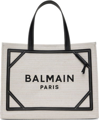 Mulepose Balmain Balmain B-Army Raffia Tote Beige | EN0FF901TCRB, 0