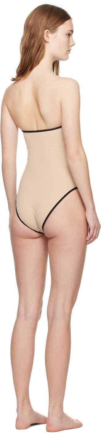 Badetøj TOTEME TOTEME Women's Bandeau One-Piece Swimsuit Beige | 241-WSW1027-FB0097, 2