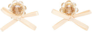 Øreringe Simone Rocha Simone Rocha Petite Bow Daisy Stud Earrings Beige | ERG552 0903, 0