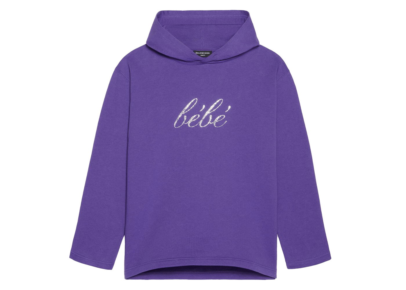 Sweatshirt Balenciaga Bebe Cropped Hoodie Lilla | 670946TLVH50553, 0