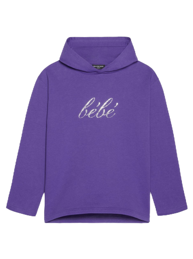 Sweatshirt Balenciaga Bebe Cropped Hoodie Lilla | 670946TLVH50553