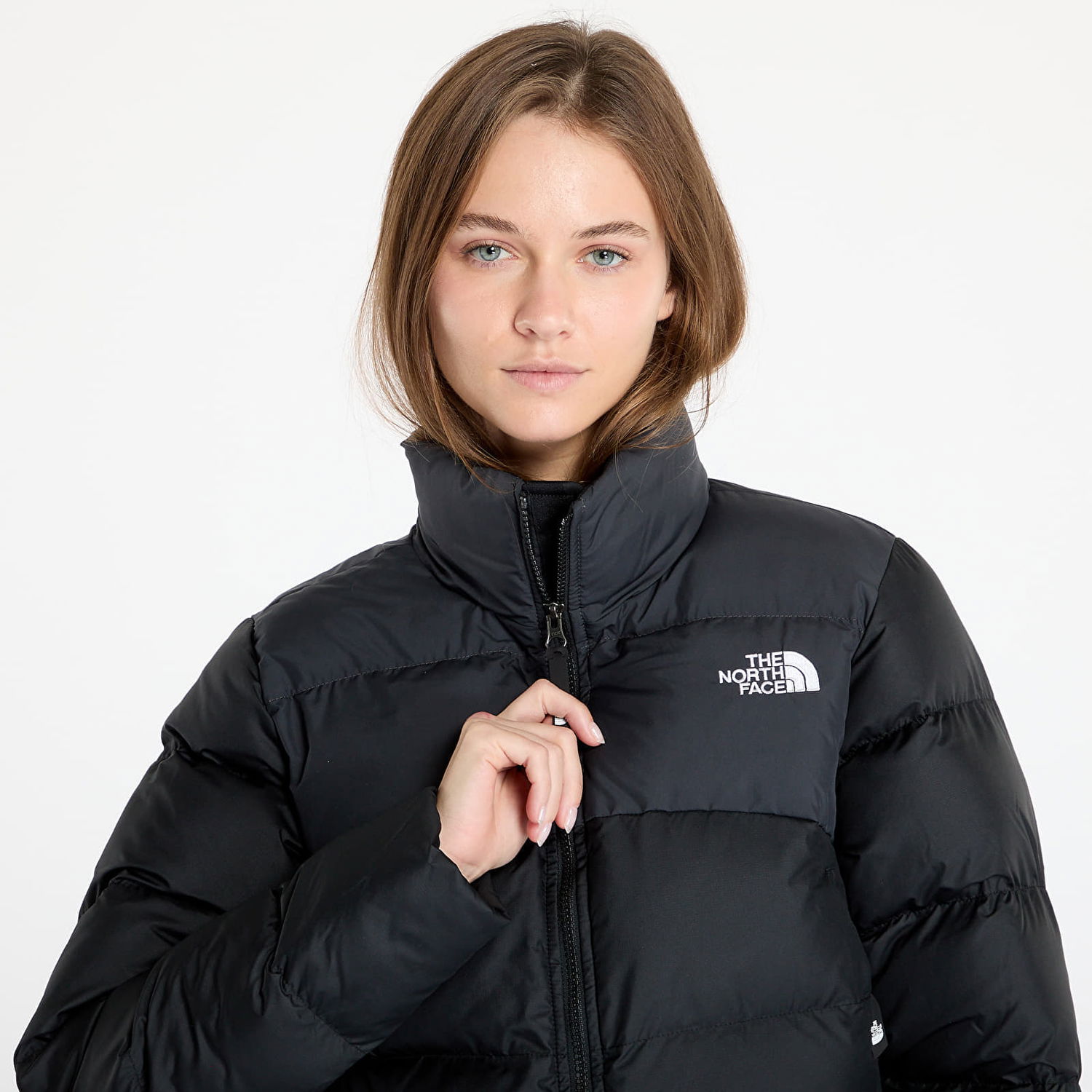 Puffer jakke The North Face Cropped Saikuru Jacket Sort | NF0A89JCKT01, 1