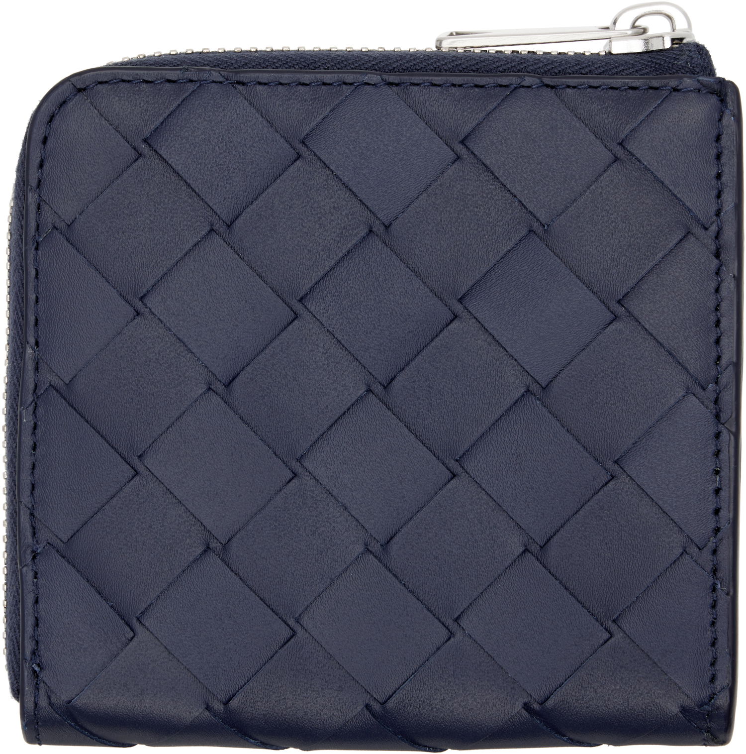 Tegnebog Bottega Veneta Bottega Veneta Intrecciato Square Zip Wallet Mørkeblå | 817741VCPQ53262, 1