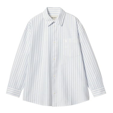 Skjorte Carhartt WIP Striped Long Sleeve Shirt Hvid | I033839_8, 4