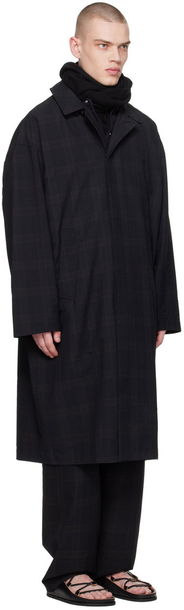 Frakker LEMAIRE Lemaire Checked Overcoat Sort | CO1055 LF1256, 1