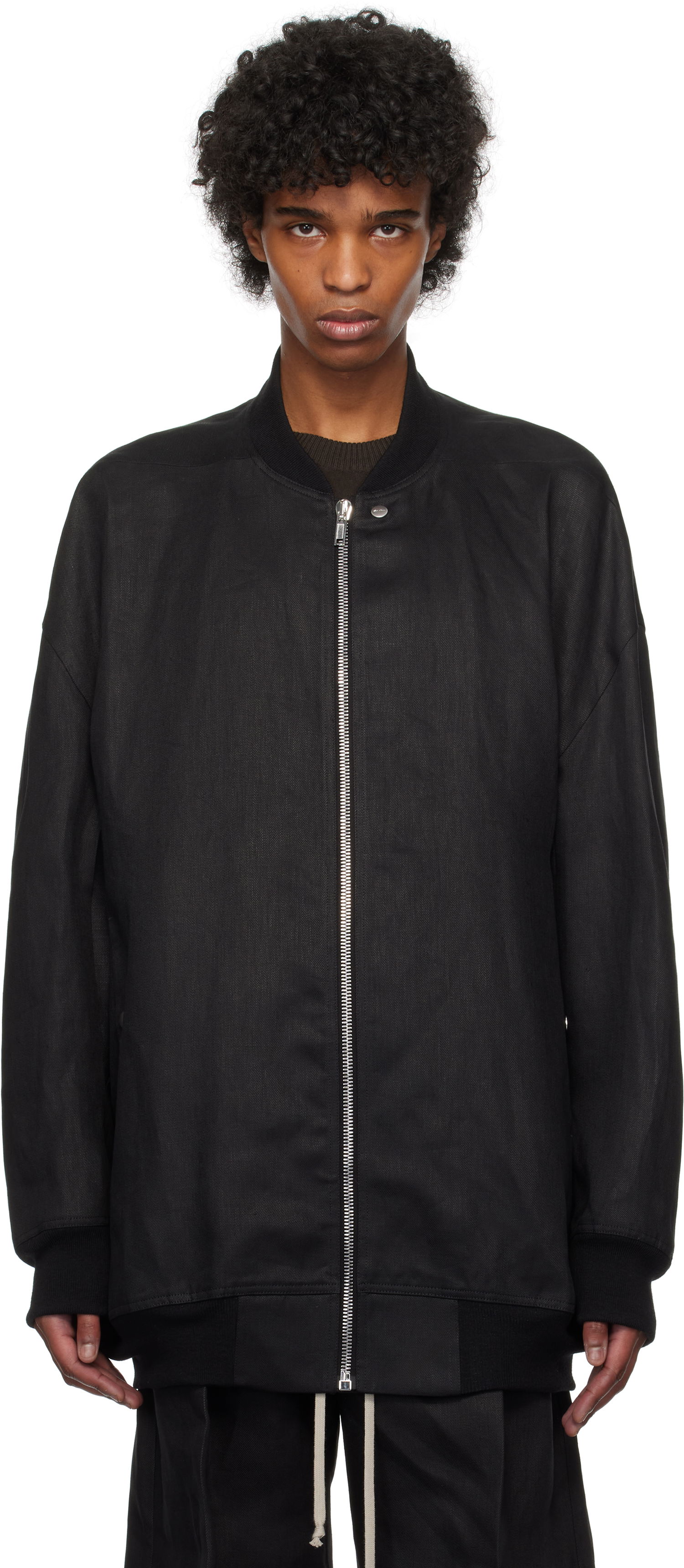 Bomberjakke Rick Owens Rick Owens Hollywood Jumbo Flight Bomber Jacket Sort | RU01E5793 TWL, 0