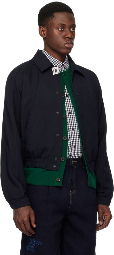 Bomberjakke ADER ERROR Press-Stud Jacket Mørkeblå | BN01SSJK0810BK, 1
