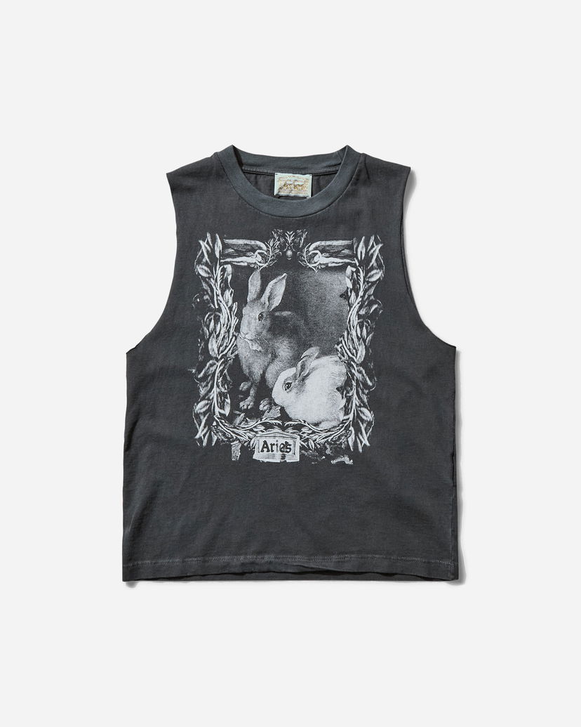 Tanktop Aries Faded Bunny Muscle Vest Sort | AR4002903 BLK
