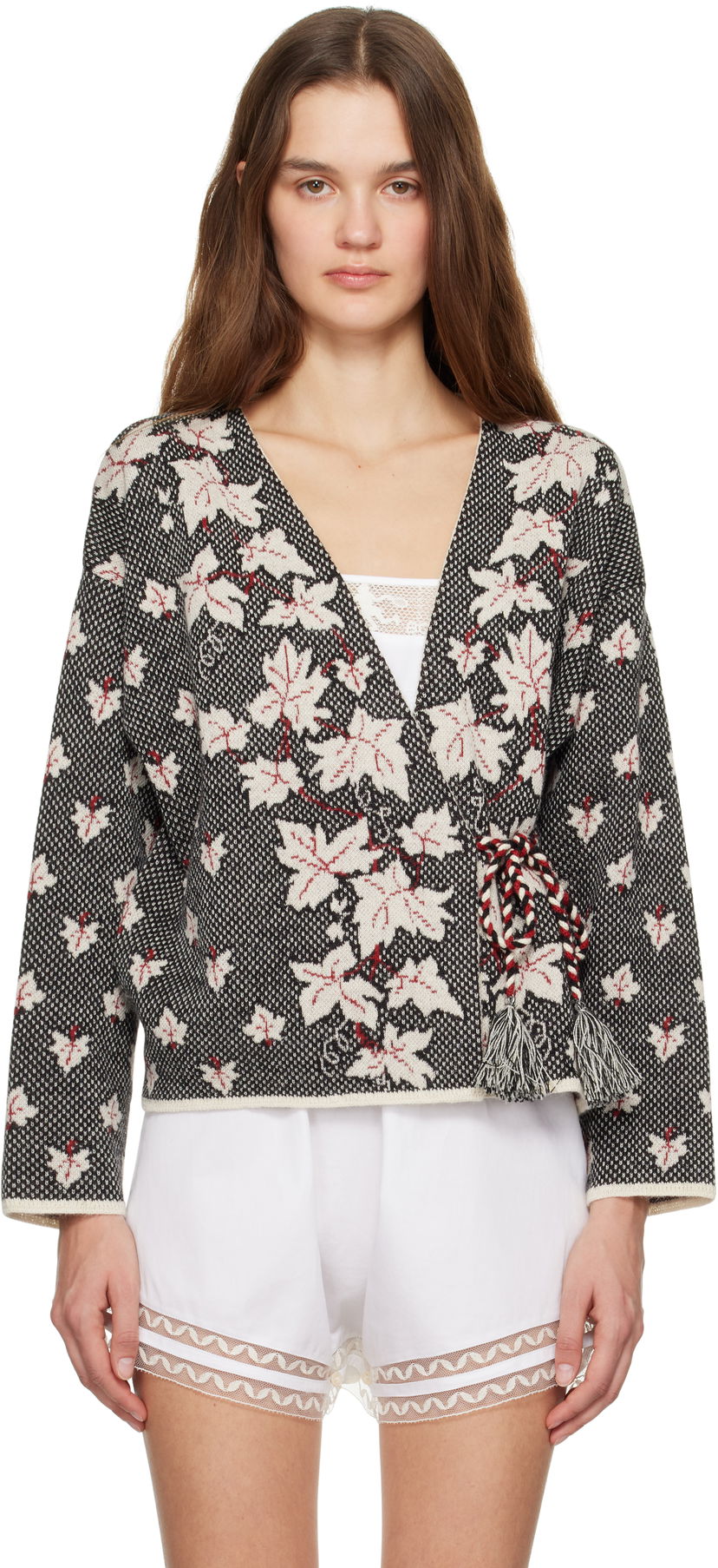 Sweater Bode Maple Jacquard Cardigan Sort | WRF24KT008