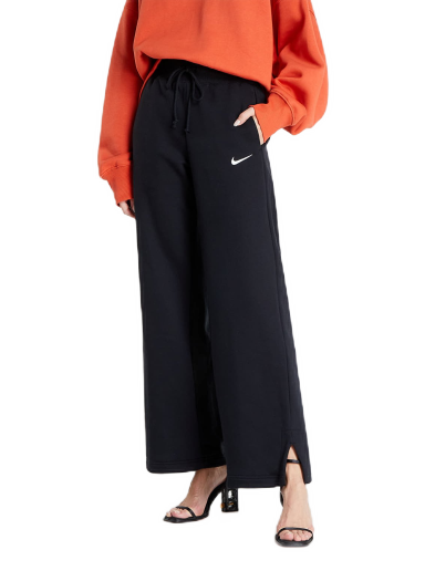 Joggingbukser Nike Phoenix Fleece High-Waisted Wide-Leg Sweatpants Sort | DQ5615-010