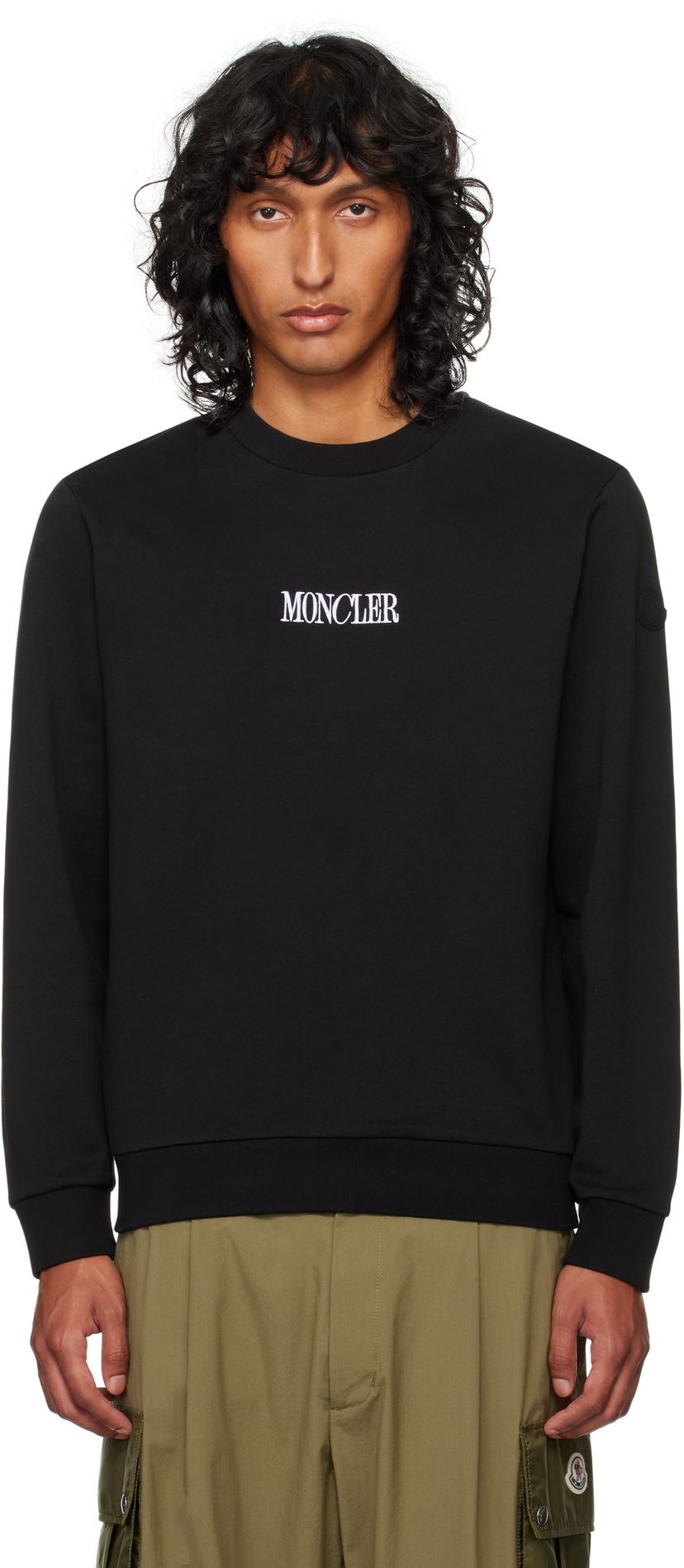 Sweatshirt Moncler Logo Sweatshirt Sort | J20918G00040809KR