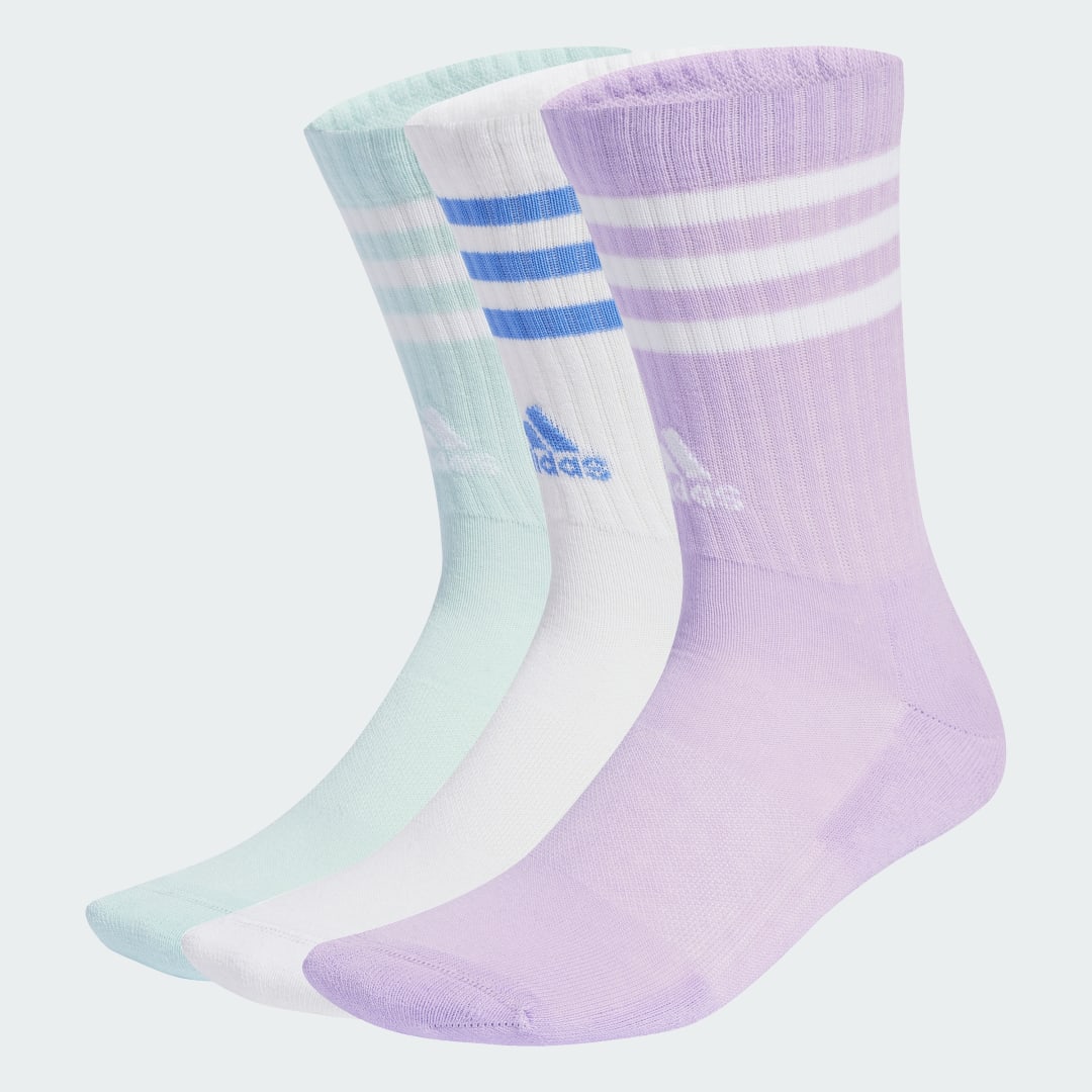 Sokker adidas Performance 3-Stripes Cushioned Crew Socks - 3 Pairs Lilla | JW2766, 0