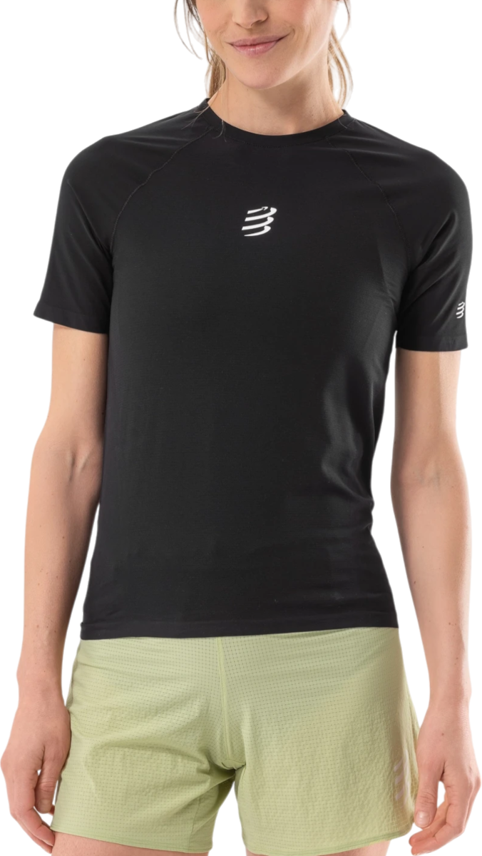 T-shirt Compressport Trail Running Short Sleeve T-Shirt Sort | atsw3649-atsw3649000