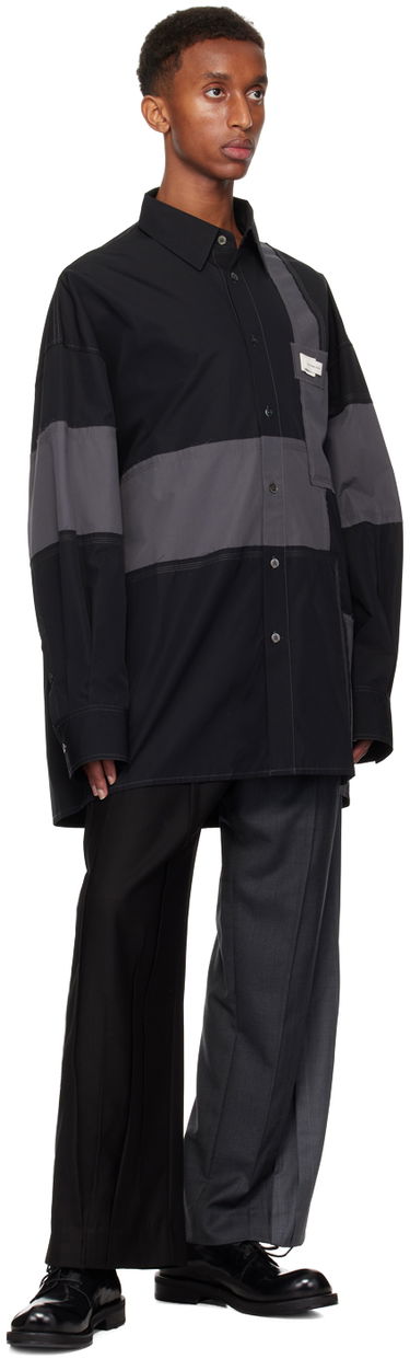 Skjorte Feng Chen Wang Feng Chen Wang Deconstructed Patchwork Shirt Sort | FMF18SR02, 3