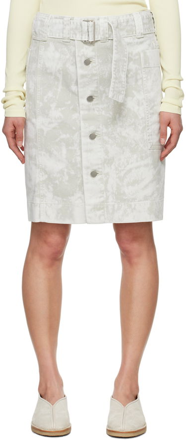 Nederdel LEMAIRE Lemaire Apron Denim Miniskirt Hvid | SK1024 LD1012, 0