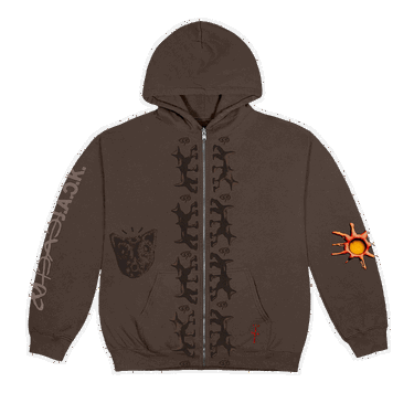 Sweatshirt Cactus Jack by Travis Scott Reverse Dog Zip Up Hoodie Brun | CJJ1 HZ08 BROW, 0