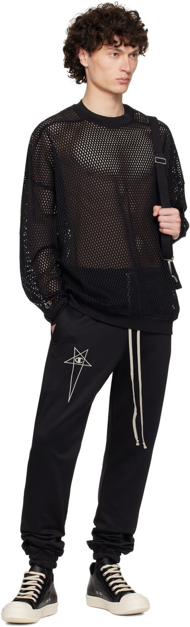Sweatshirt Rick Owens Rick Owens Champion Edition Jumbo Mesh Sweatshirt Sort | CM01E1670 CHONET MESH, 3