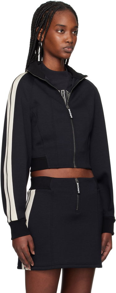 Træningsdragt Palm Angels Palm Angels Neoprene Cropped Track Jacket Mørkeblå | PWEA127S25FAB0011003, 1