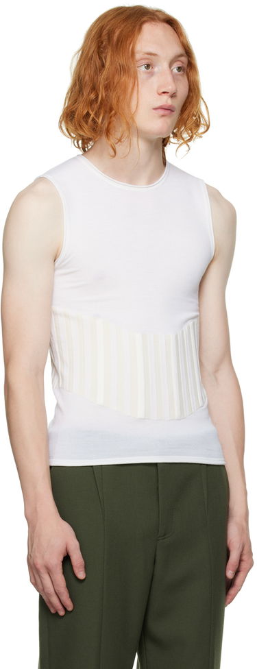 Tanktop Dion Lee Ribbed Knit Tank Top Sort | C7103F22, 4