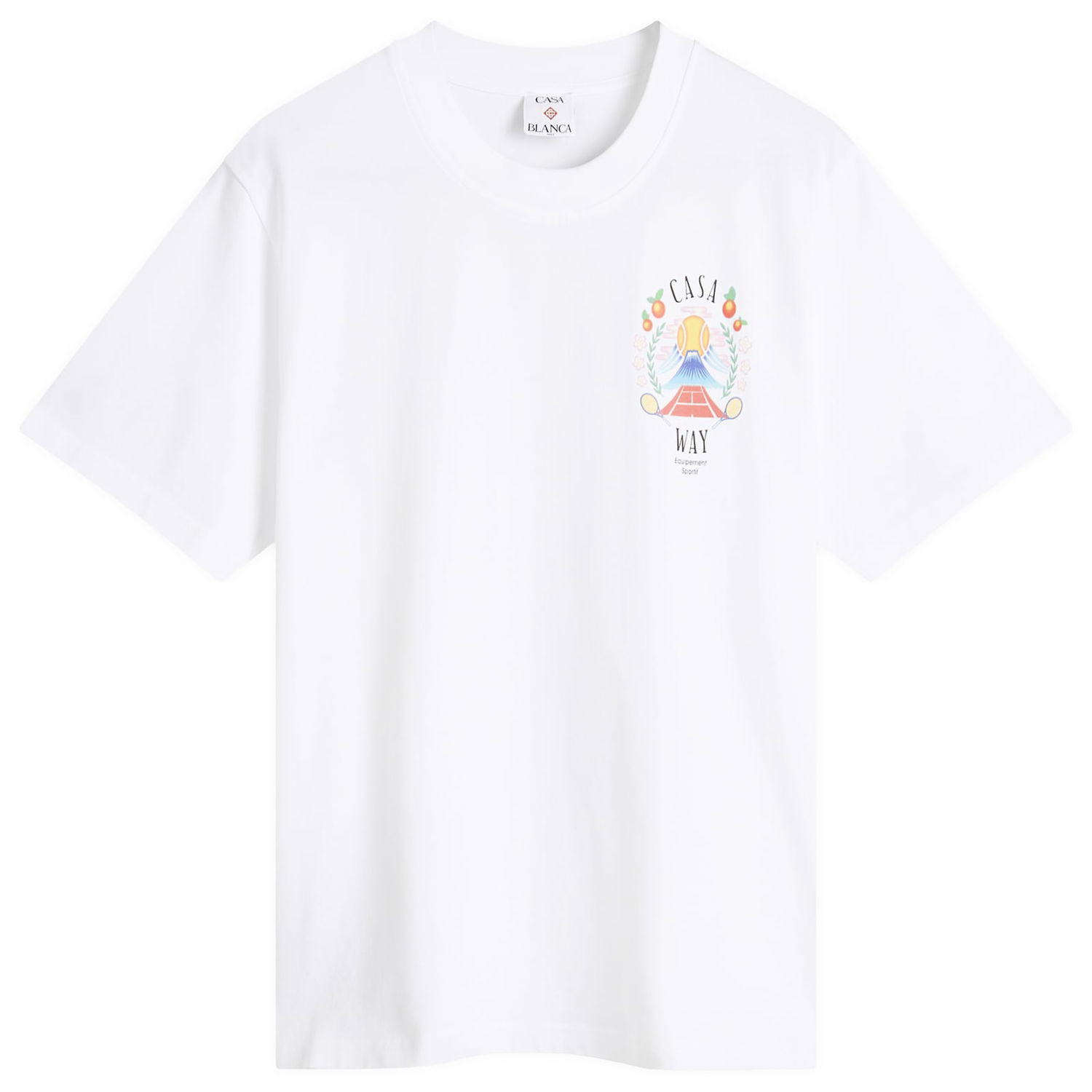 T-shirt Casablanca Casablanca Casa Way Mountain Printed T-Shirt, Size Large Hvid | MPF25-JTS-001-08, 0