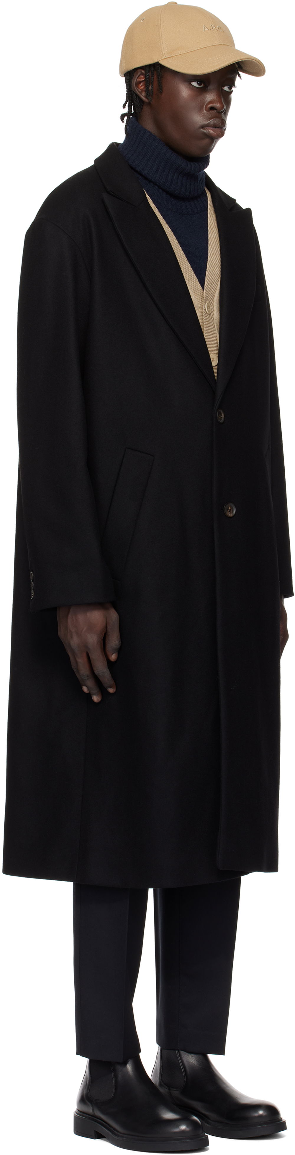 Frakker A.P.C. Oversized Wool Coat Sort | WOAJS-H01543, 1