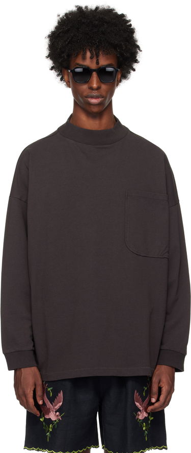 Sweater Bode Bode Barry Mockneck T-Shirt Brun | MRF24CS027, 0