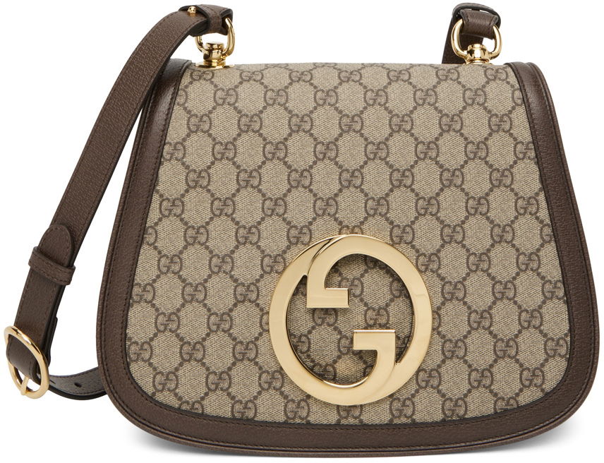 Skuldertaske Gucci Medium Interlocking G Blondie Shoulder Bag Beige | 699210 96IWG, 0